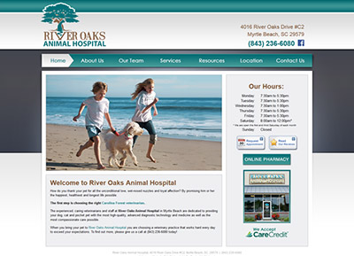 animal hospital website design